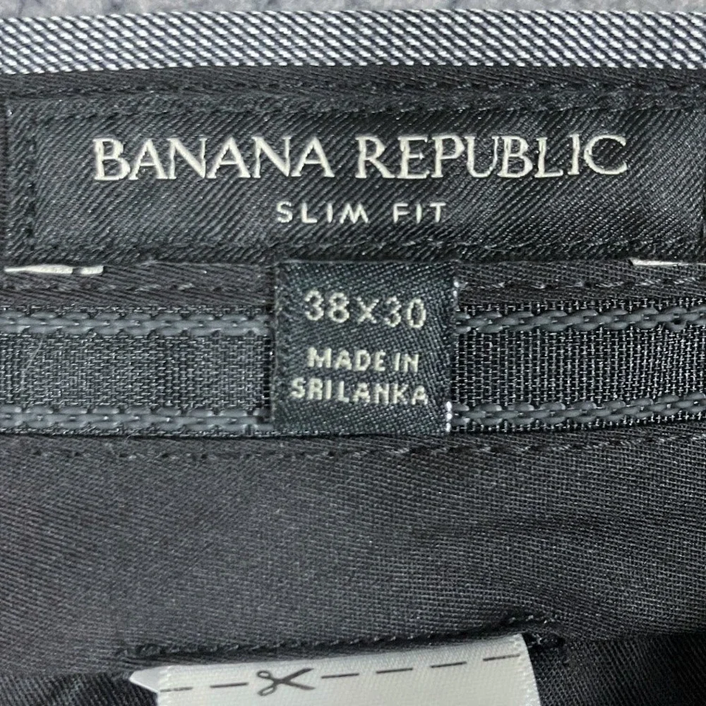 Banana Republic Slim Fit Chinos Gray Stretch Cotton Dress Pants 38x30